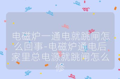 電磁爐一通電就跳閘怎么回事-電磁爐通電后家里總電源就跳閘怎么修