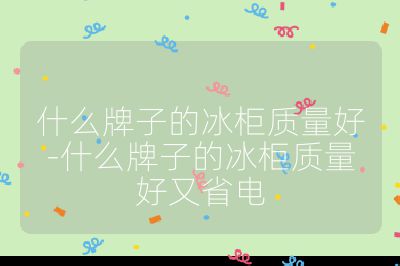 什么牌子的冰柜質量好-什么牌子的冰柜質量好又省電