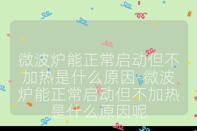 微波爐能正常啟動但不加熱是什么原因-微波爐能正常啟動但不加熱是什么原因呢