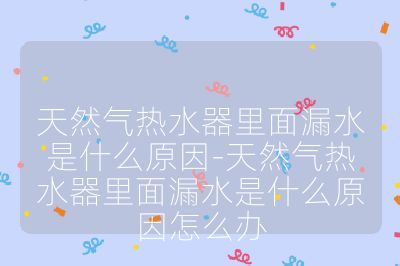 天然氣熱水器里面漏水是什么原因-天然氣熱水器里面漏水是什么原因怎么辦