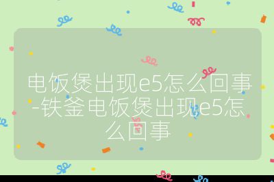 電飯煲出現(xiàn)e5怎么回事-鐵釜電飯煲出現(xiàn)e5怎么回事