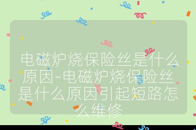 電磁爐燒保險絲是什么原因-電磁爐燒保險絲是什么原因引起短路怎么維修