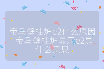 帝馬壁掛爐e2什么原因-帝馬壁掛爐顯示e2是什么意思