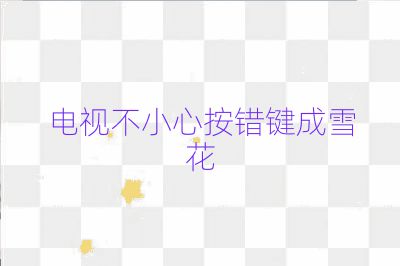 電視不小心按錯(cuò)鍵成雪花