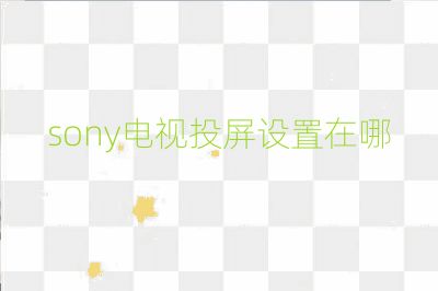 sony電視投屏設置在哪