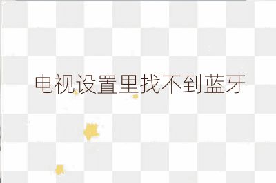 電視設置里找不到藍牙
