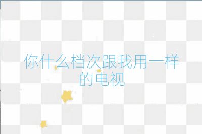 你什么檔次跟我用一樣的電視