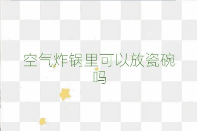 空氣炸鍋里可以放瓷碗嗎