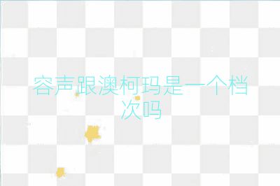 容聲跟澳柯瑪是一個檔次嗎