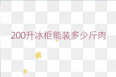 200升冰柜能裝多少斤肉