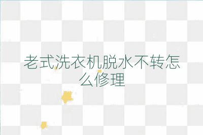 老式洗衣機脫水不轉怎么修理