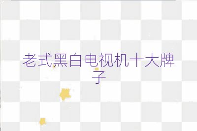 老式黑白電視機十大牌子