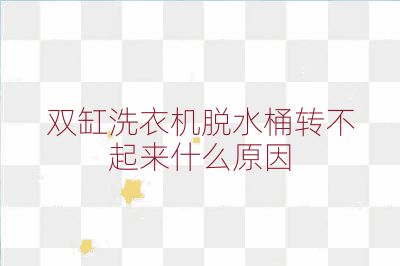 雙缸洗衣機(jī)脫水桶轉(zhuǎn)不起來(lái)什么原因