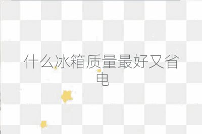 什么冰箱質量最好又省電