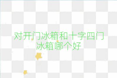 對開門冰箱和十字四門冰箱哪個好