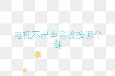 電視不出聲音該按哪個鍵