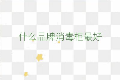 什么品牌消毒柜最好