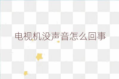 電視機沒聲音怎么回事