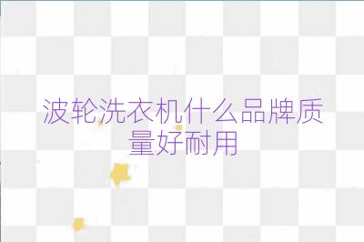 波輪洗衣機什么品牌質量好耐用