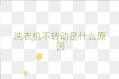洗衣機(jī)不轉(zhuǎn)動是什么原因