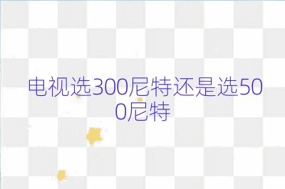 電視選300尼特還是選500尼特