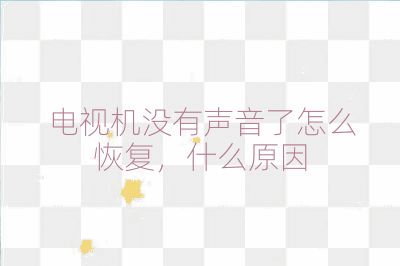 電視機沒有聲音了怎么恢復，什么原因