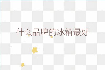 什么品牌的冰箱最好