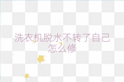 洗衣機脫水不轉了自己怎么修