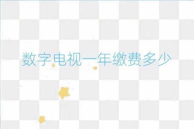 數字電視一年繳費多少
